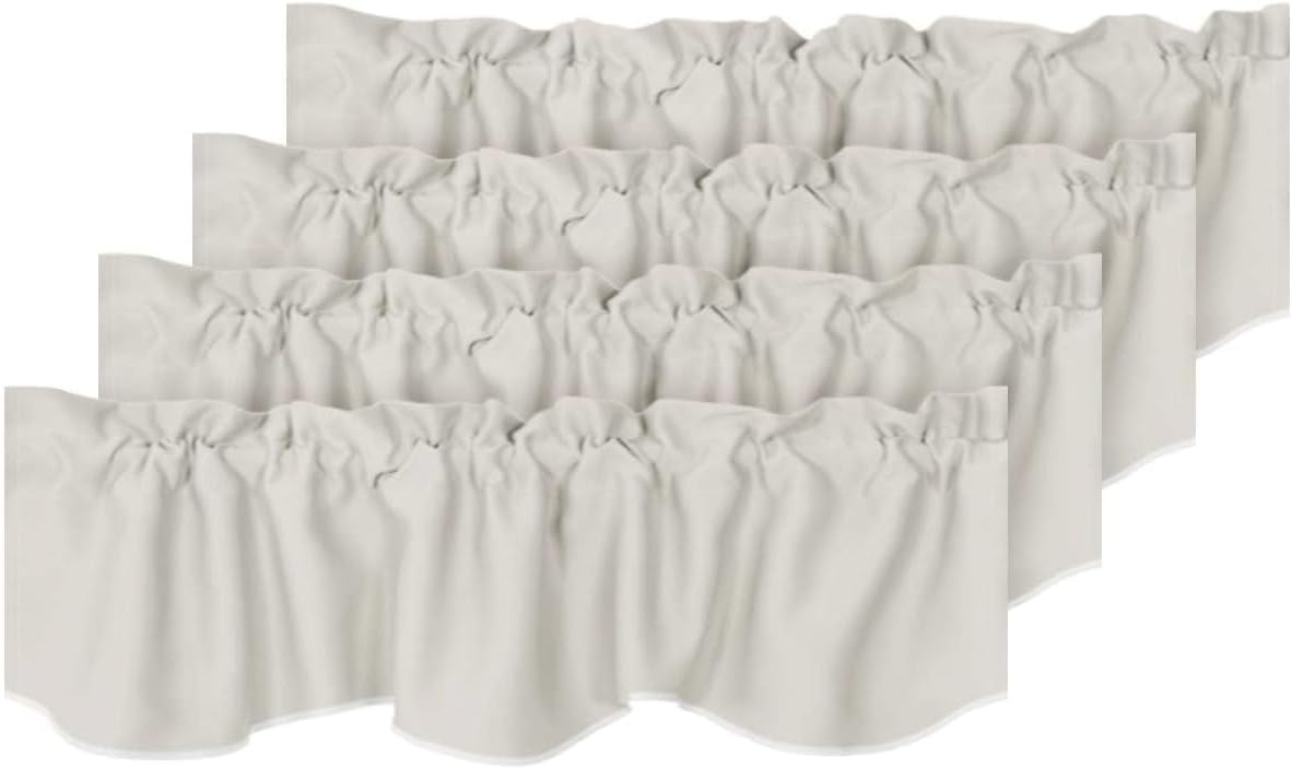 Blackout Rod Pocket Window Valance Solid Curtains