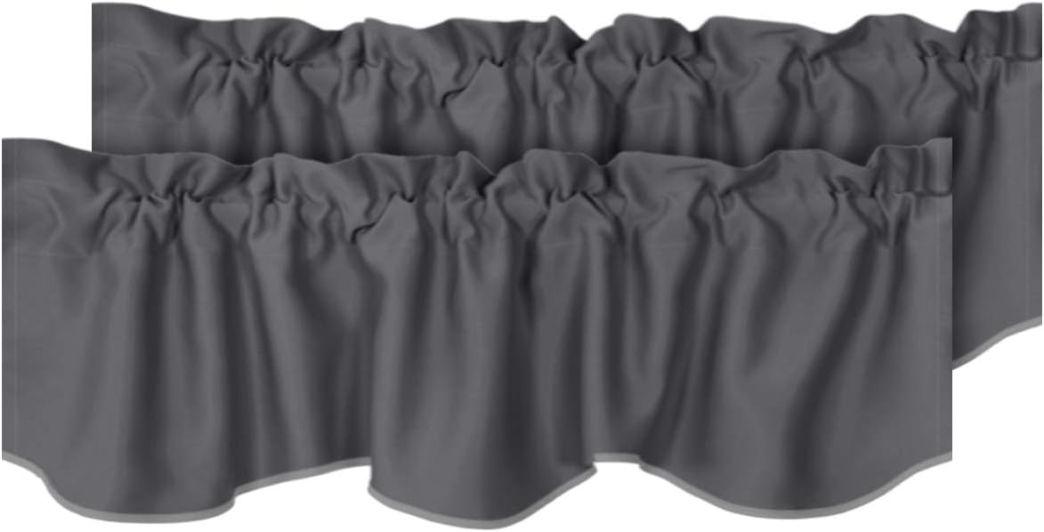 Blackout Rod Pocket Window Valance Solid Curtains