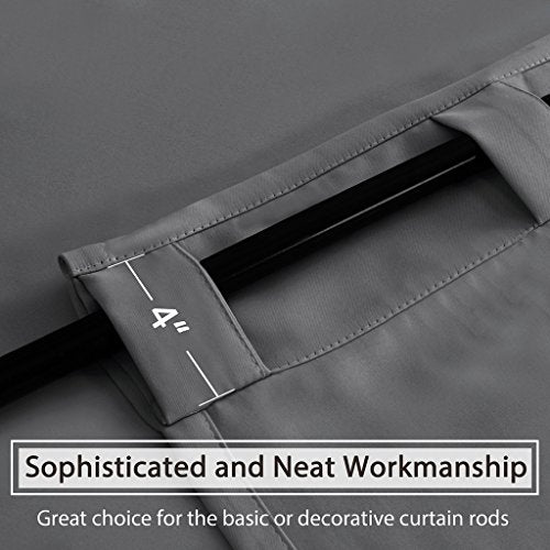 Blackout Thermal Insulated Room Darkening Back Tab/Rod Pocket Solid Color Curtains