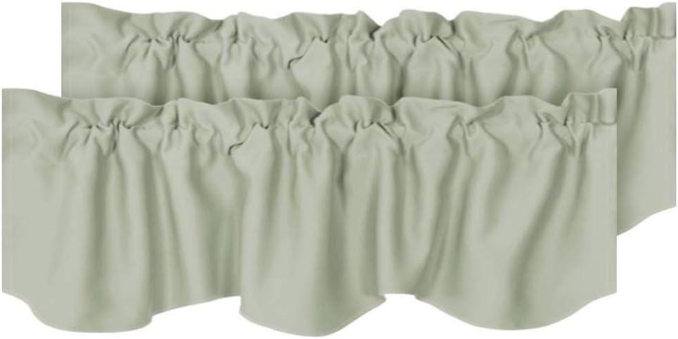 Blackout Rod Pocket Window Valance Solid Curtains