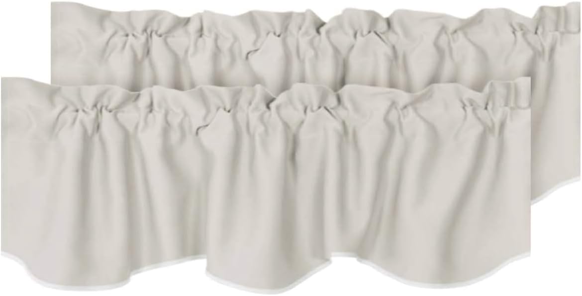 Blackout Rod Pocket Window Valance Solid Curtains