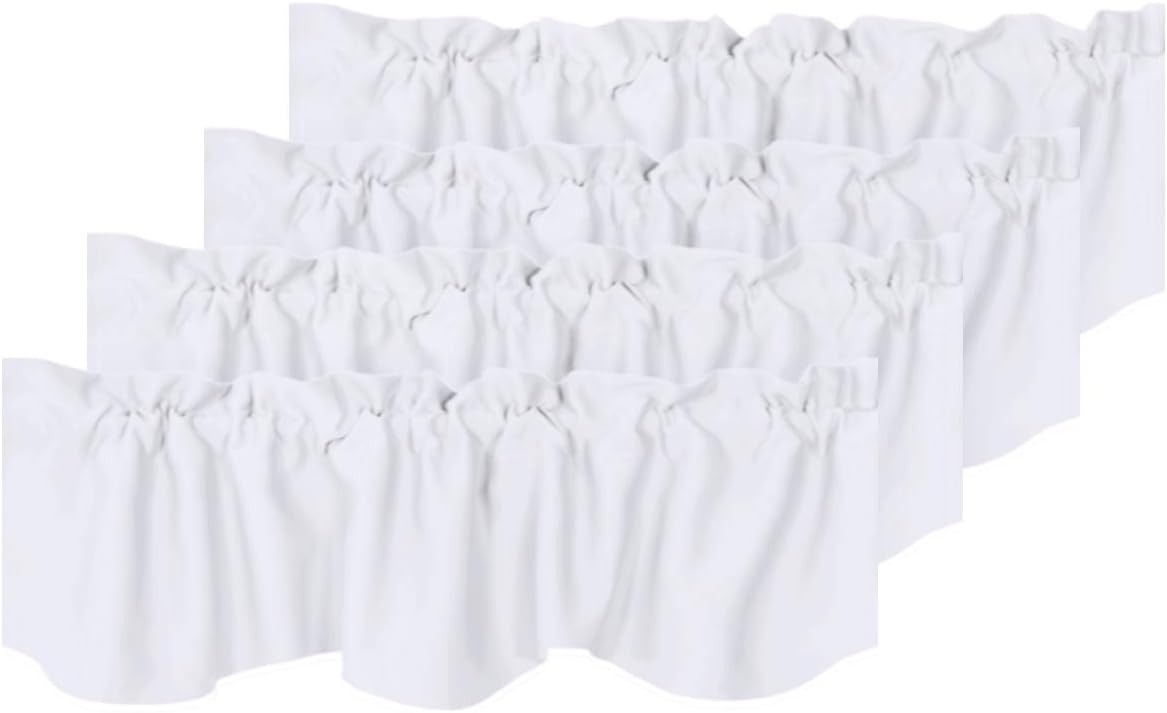 Blackout Rod Pocket Window Valance Solid Curtains