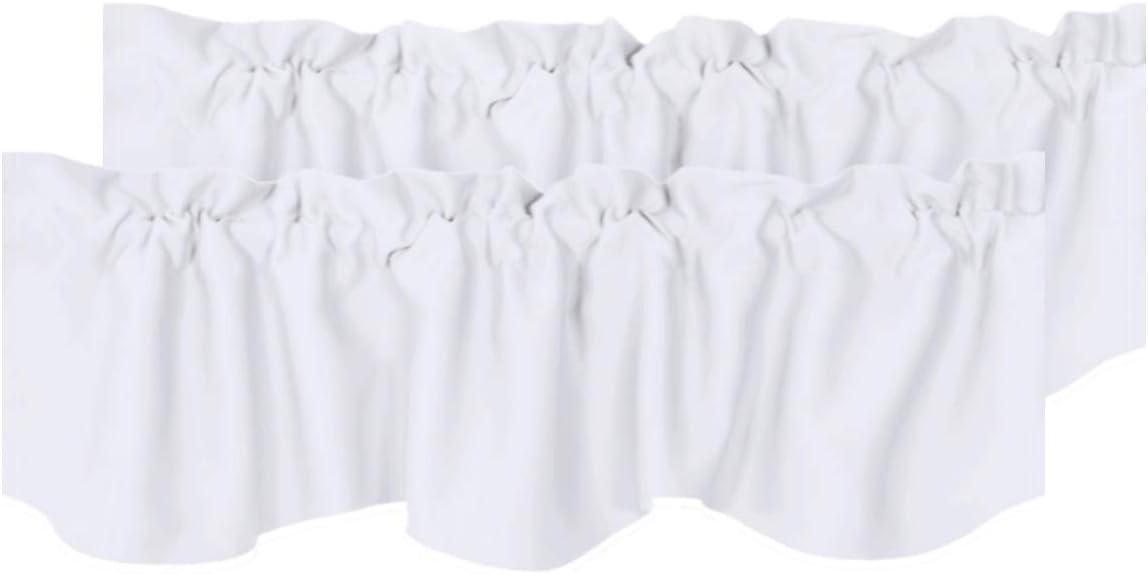 Blackout Rod Pocket Window Valance Solid Curtains