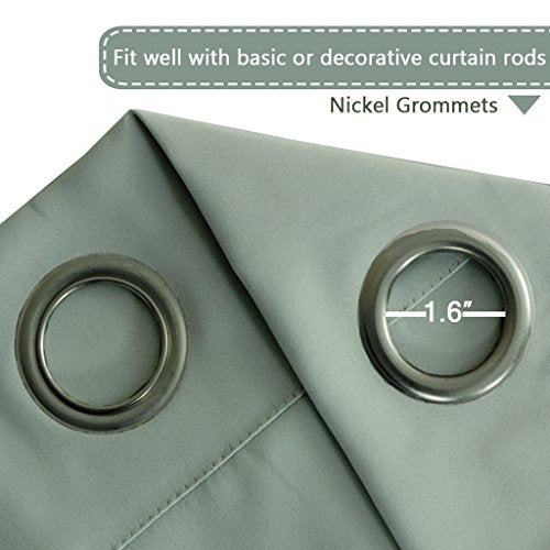 Blackout Thermal Insulated Grommet Solid Color Curtains