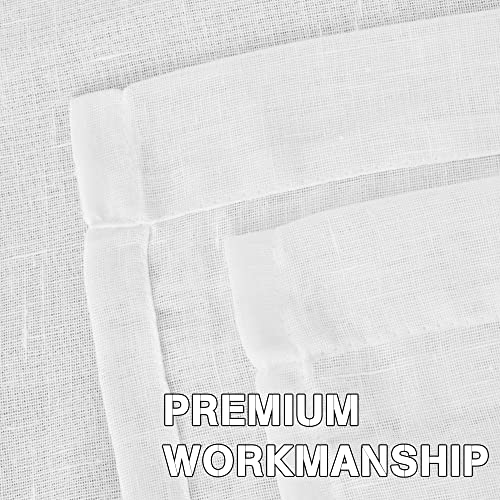 Natural Linen Blended Privacy Sheer Nickel Grommets Curtains