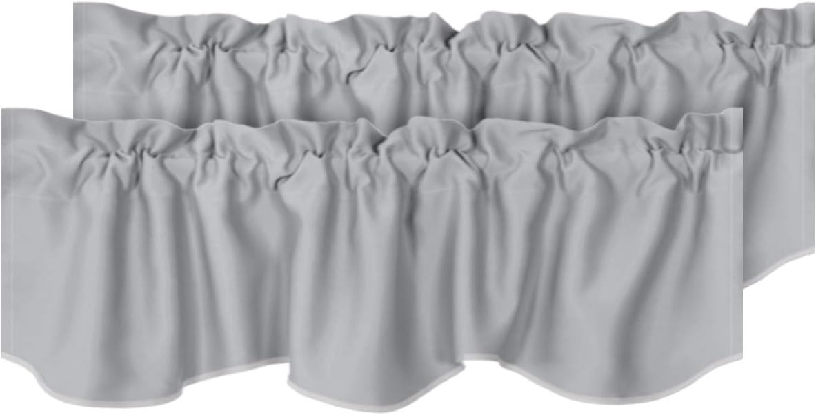 Blackout Rod Pocket Window Valance Solid Curtains