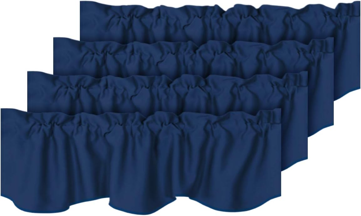 Blackout Rod Pocket Window Valance Solid Curtains