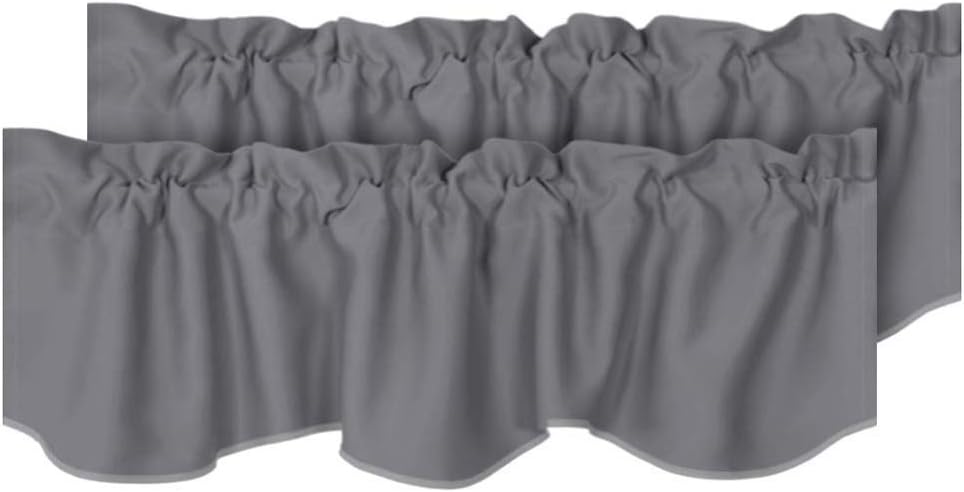 Blackout Rod Pocket Window Valance Solid Curtains