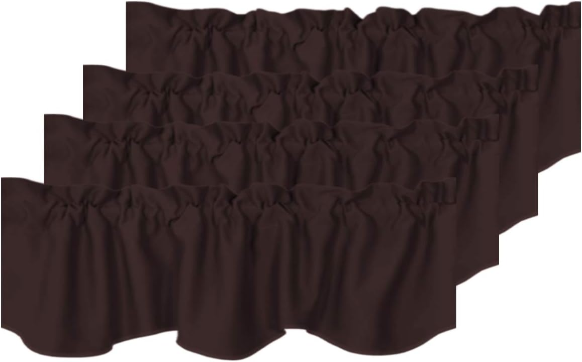 Blackout Rod Pocket Window Valance Solid Curtains