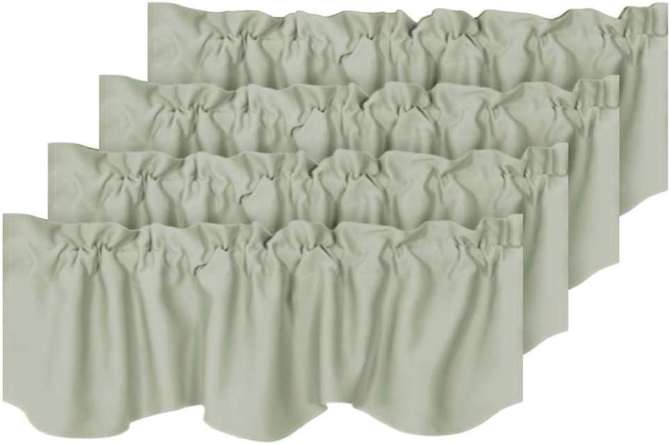 Blackout Rod Pocket Window Valance Solid Curtains