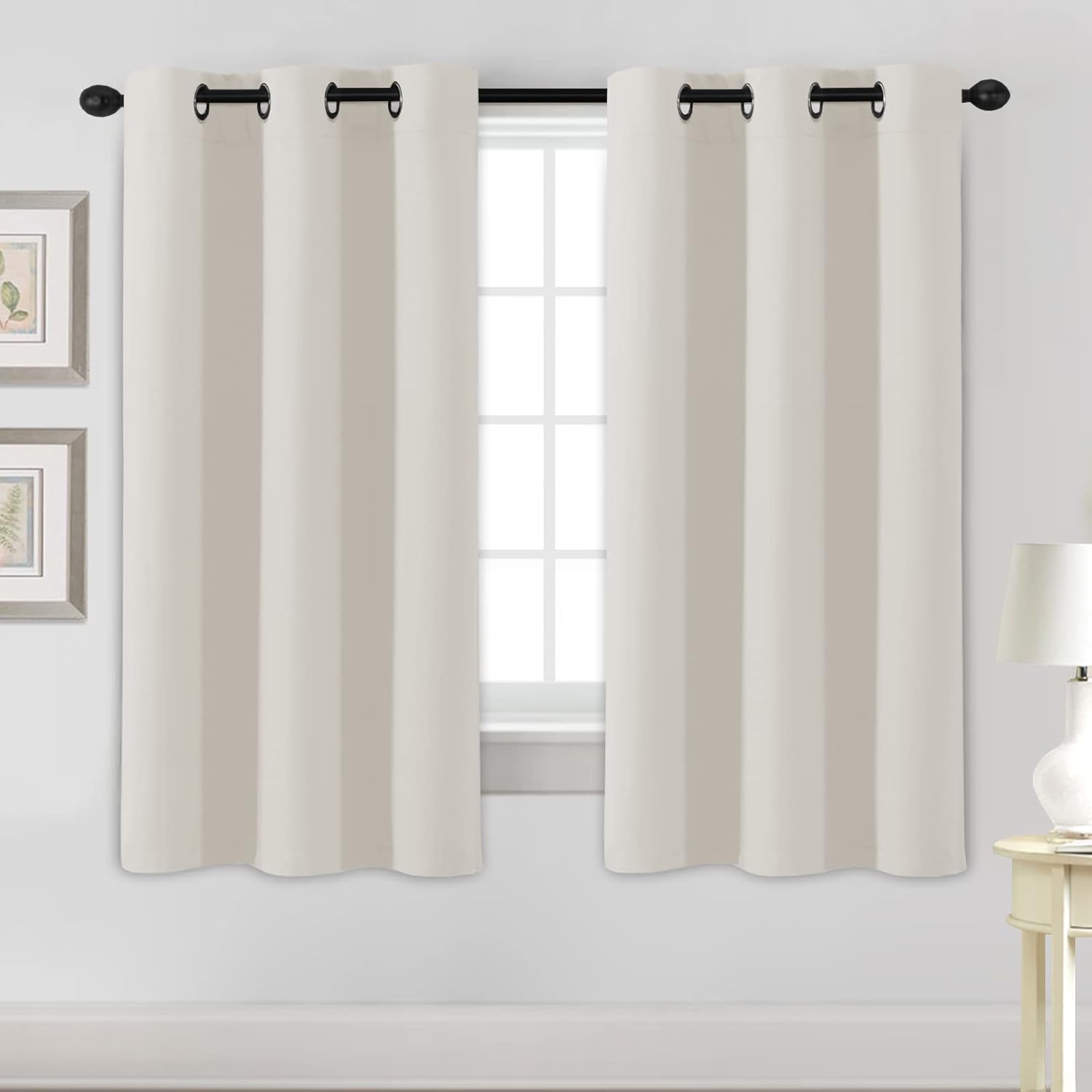 Blackout Curtains Thermal Insulated Grommet Top Solid Color Curtains