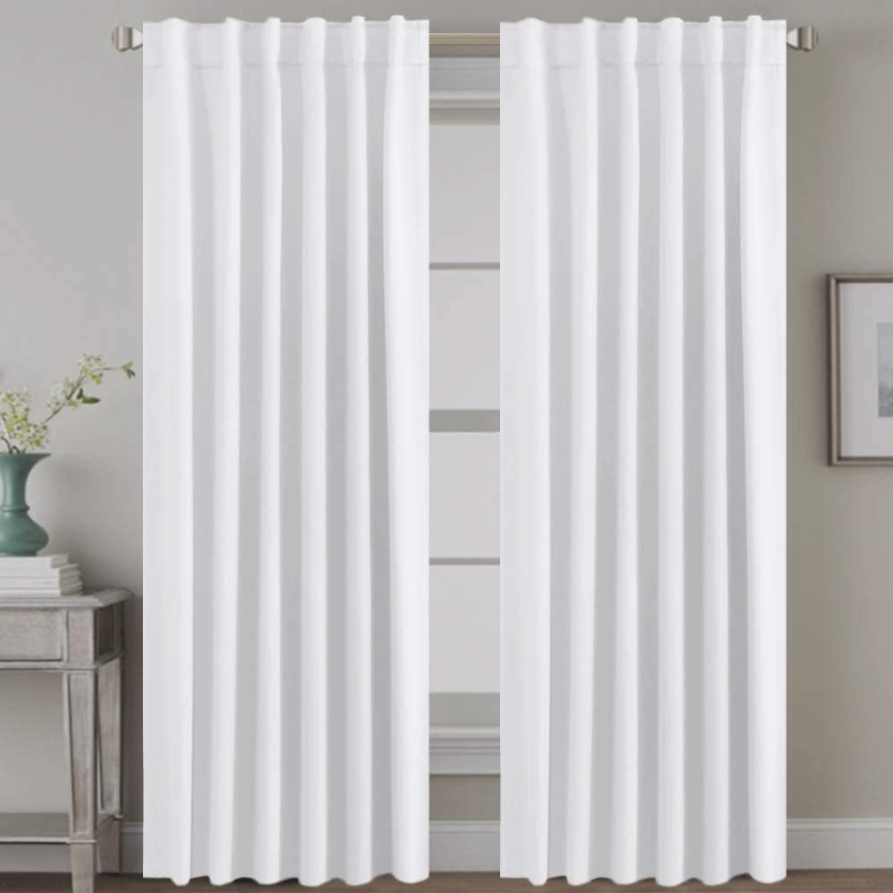 Blackout Thermal Insulated Back Tab/Rod Pocket Solid Color Curtains