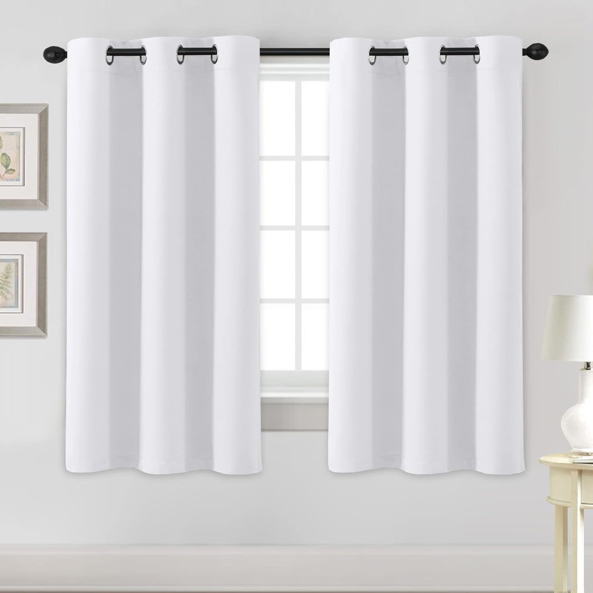 Blackout Curtains Thermal Insulated Grommet Top Solid Color Curtains