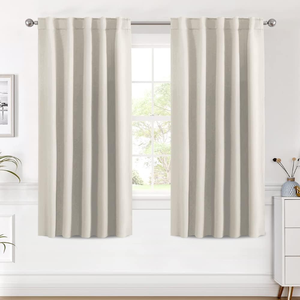 Blackout Thermal Insulated Back Tab/Rod Pocket Solid Color Curtains