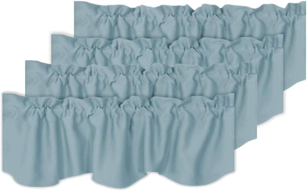 Blackout Rod Pocket Window Valance Solid Curtains