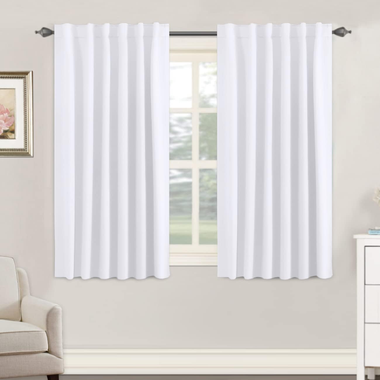 Blackout Thermal Insulated Back Tab/Rod Pocket Solid Color Curtains