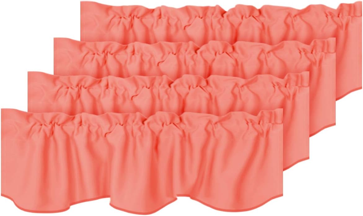 Blackout Rod Pocket Window Valance Solid Curtains