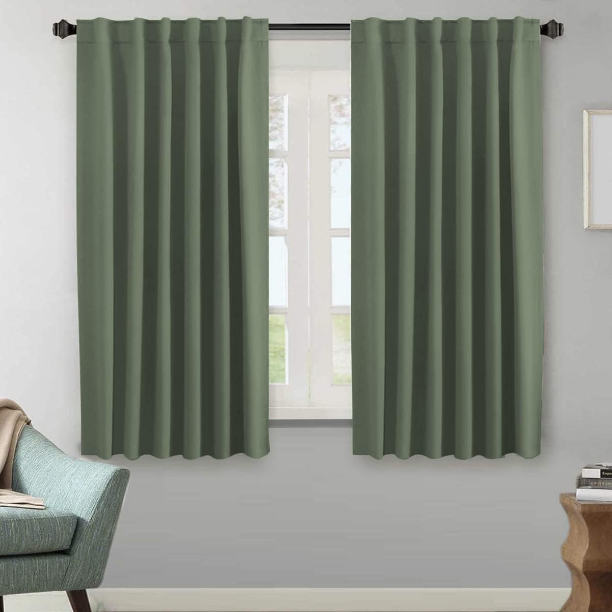 Blackout Thermal Insulated Tab/Rod Pocket Solid Color Curtains
