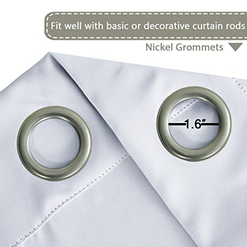 Blackout Thermal Insulated Grommet Solid Color Curtains