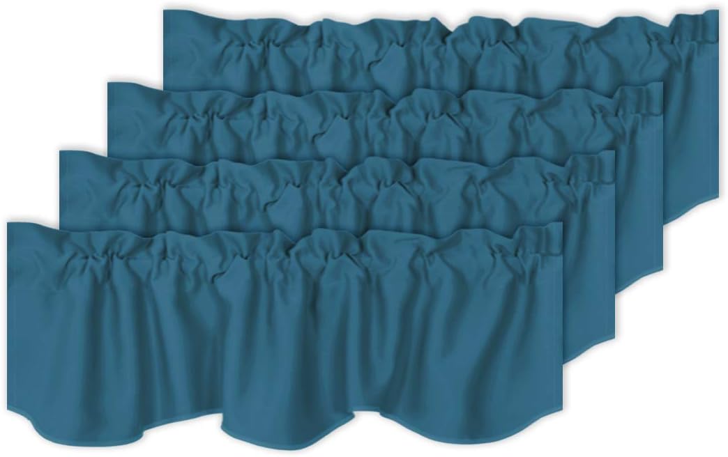 Blackout Rod Pocket Window Valance Solid Curtains