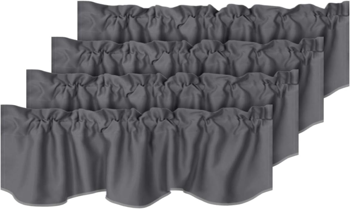 Blackout Rod Pocket Window Valance Solid Curtains