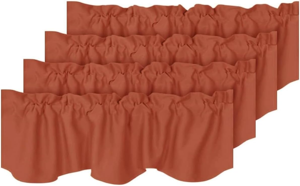 Blackout Rod Pocket Window Valance Solid Curtains