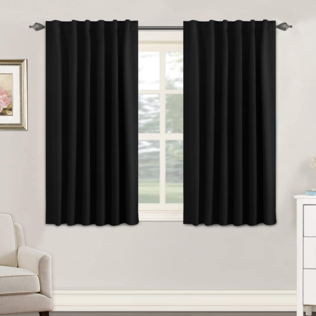 Blackout Thermal Insulated Tab/Rod Pocket Solid Color Curtains