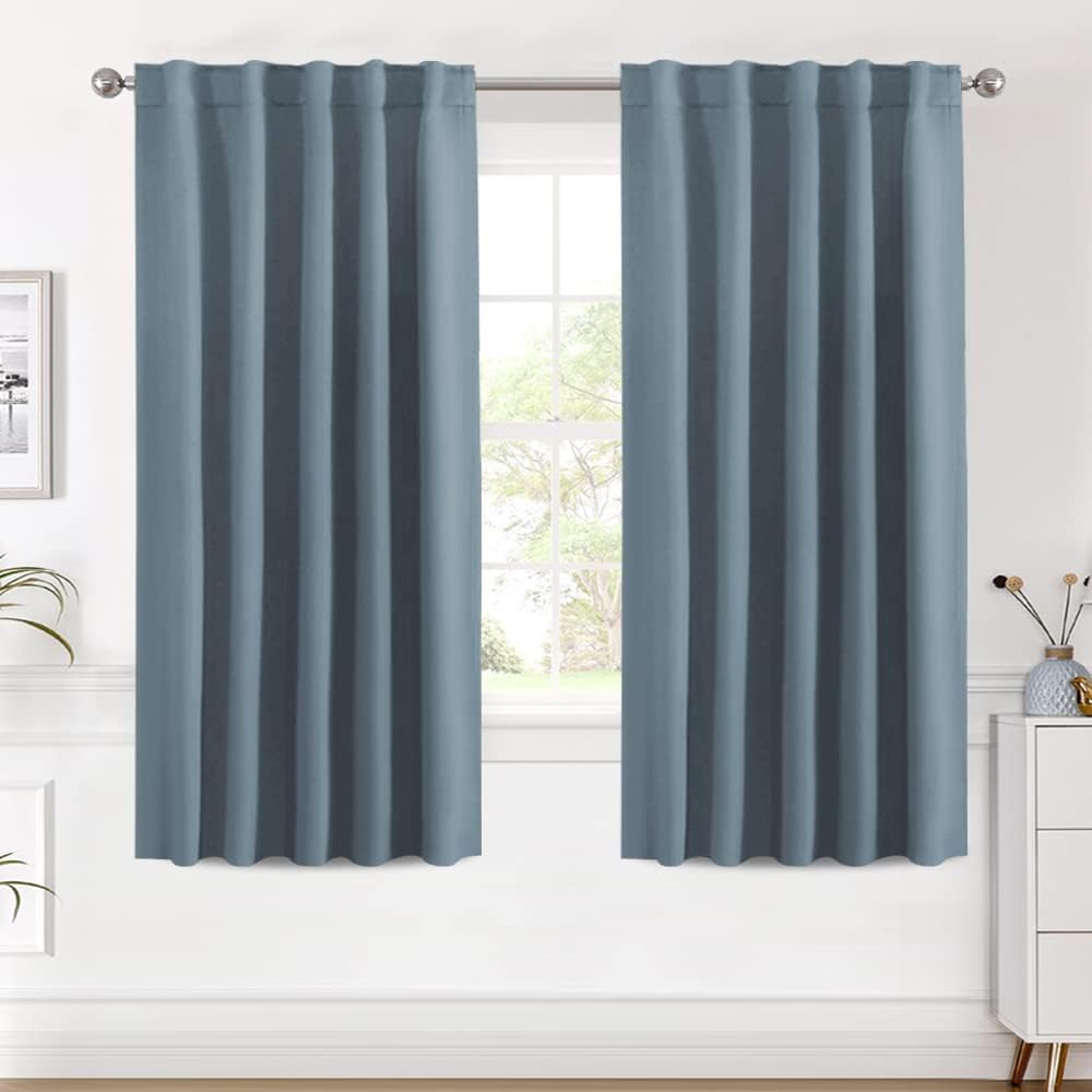 Blackout Thermal Insulated Tab/Rod Pocket Solid Color Curtains