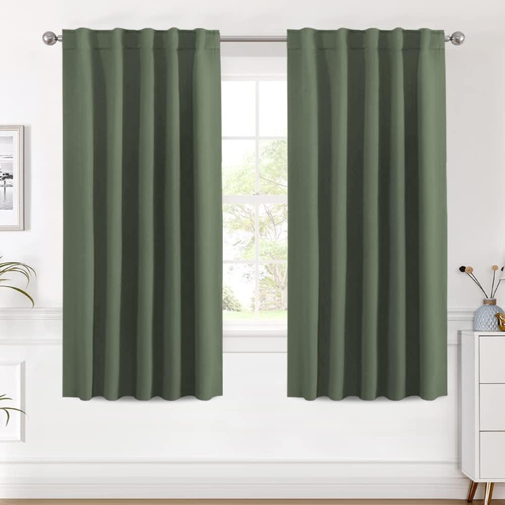 Blackout Thermal Insulated Tab/Rod Pocket Solid Color Curtains