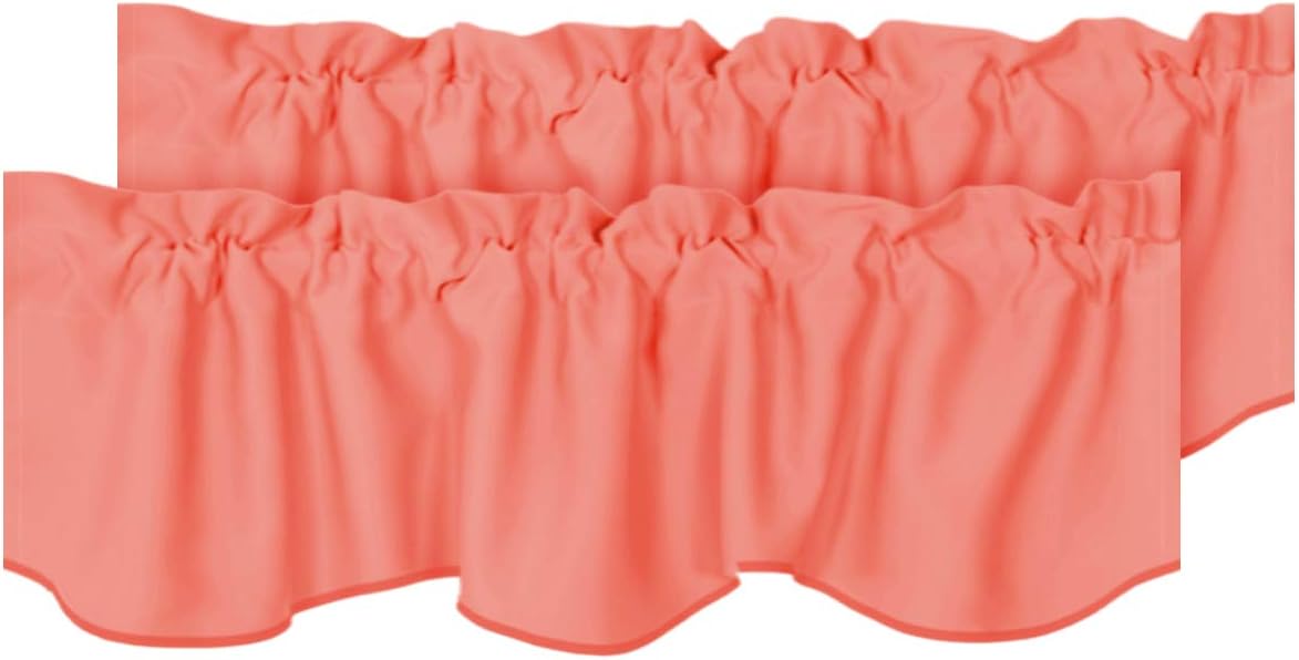 Blackout Rod Pocket Window Valance Solid Curtains