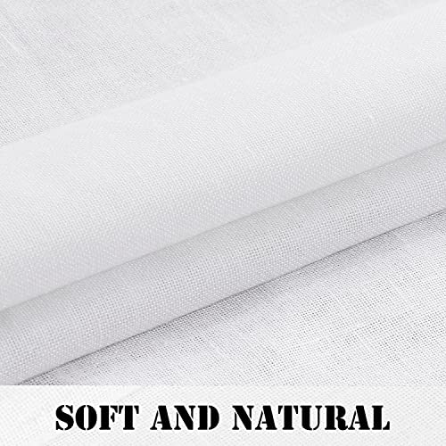 Linen Curtains Natural Linen Blended Tab Top Light Filtering Sheer Curtains