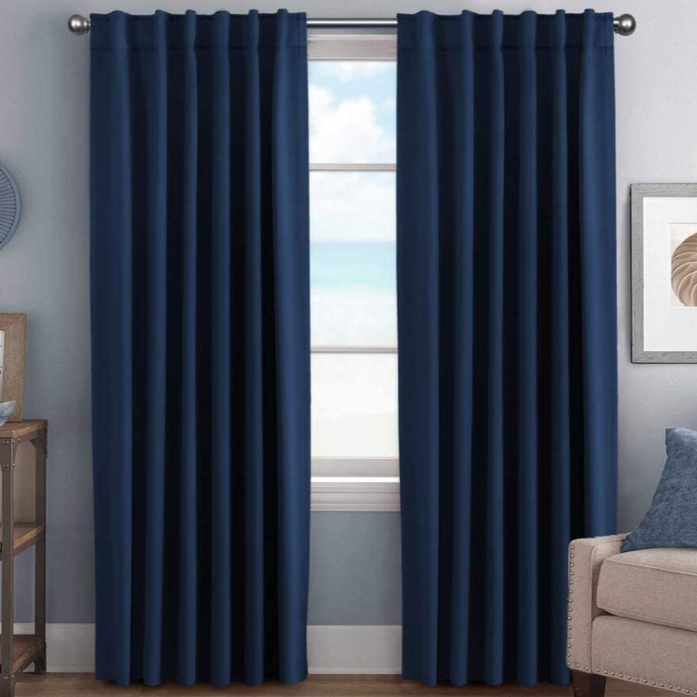 Blackout Thermal Insulated Tab/Rod Pocket Solid Color Curtains