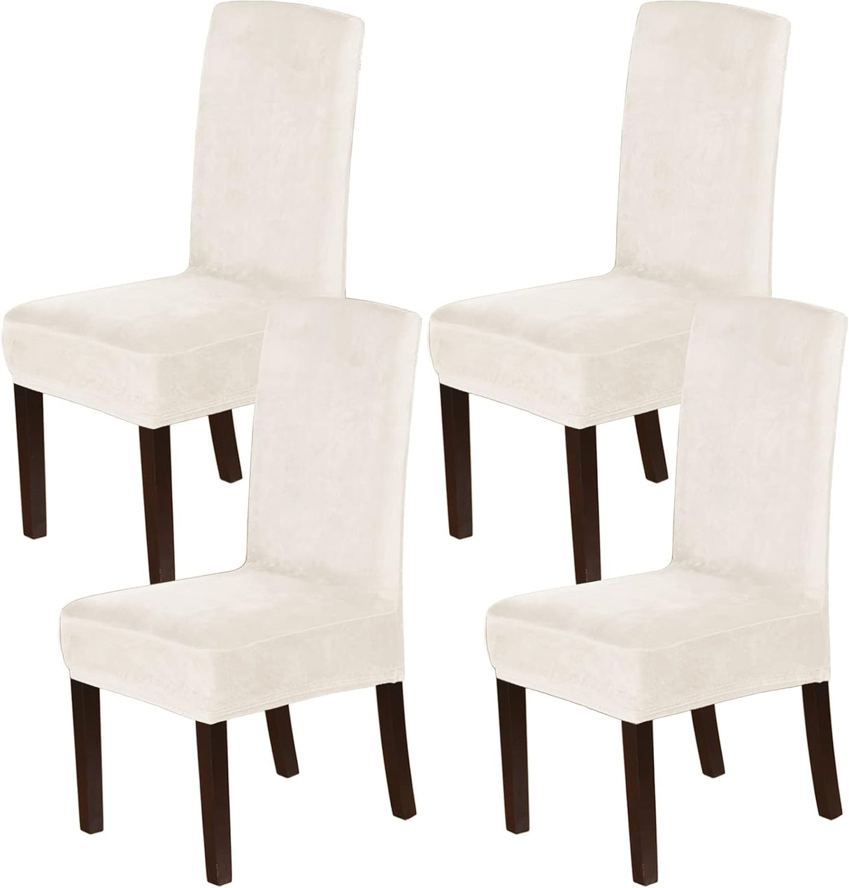 H.VERSAILTEX Velvet Dining Chair Covers Stretch Parson Chair Slipcovers, Set of 2