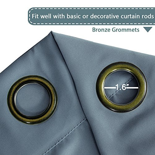 Blackout Thermal Insulated Grommet Solid Color Curtains