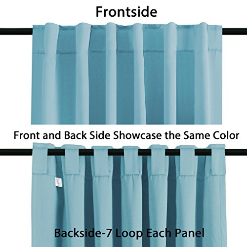 Blackout Thermal Insulated Room Darkening Back Tab/Rod Pocket Solid Color Curtains