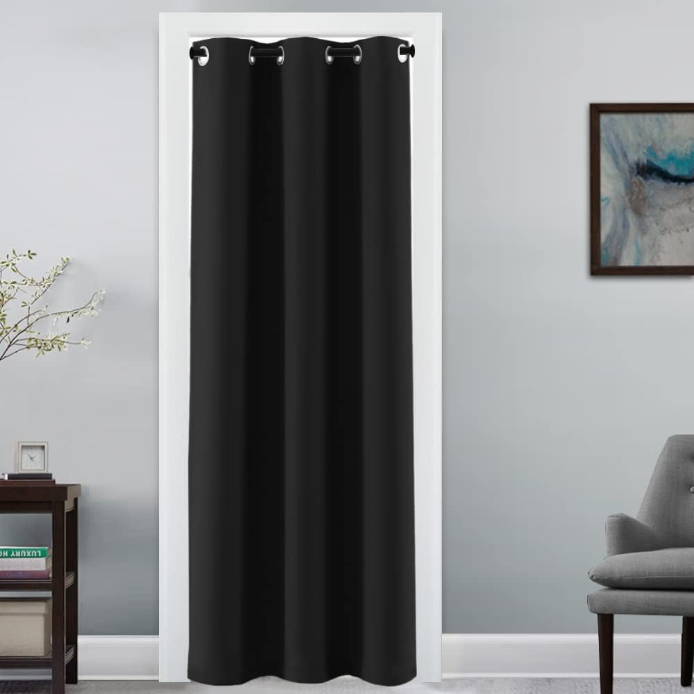 100% Blackout Thermal Insulated Grommet Solid Color Curtains