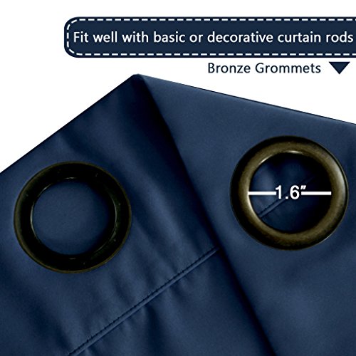 Blackout Thermal Insulated Grommet Solid Color Curtains