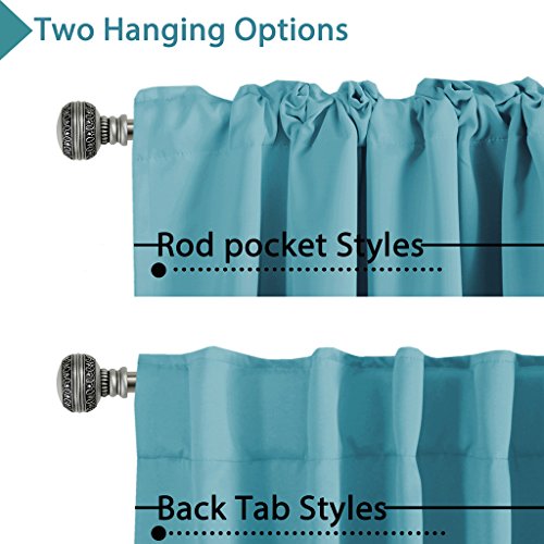 Blackout Thermal Insulated Room Darkening Back Tab/Rod Pocket Solid Color Curtains