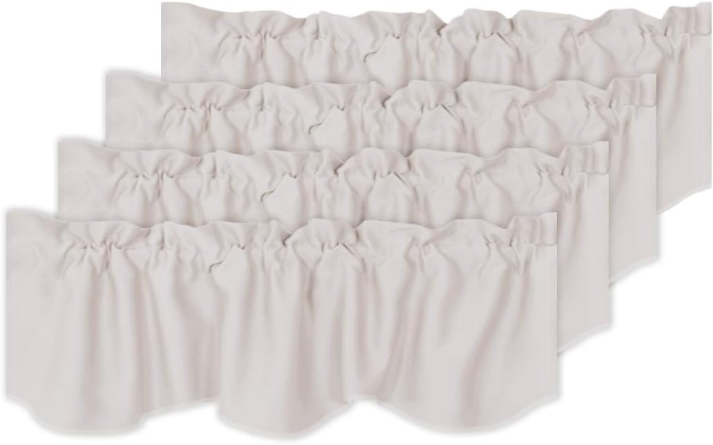 Blackout Rod Pocket Window Valance Solid Curtains