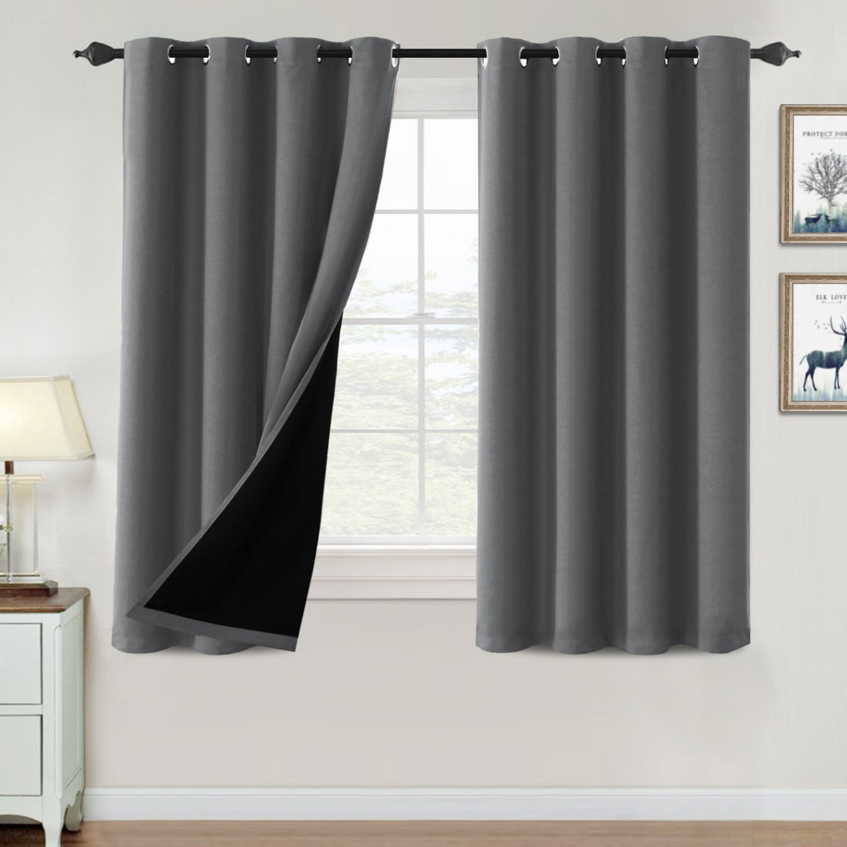 ?special discount?100% Blackout Thermal Insulated Blackout Curtains for Bedroom