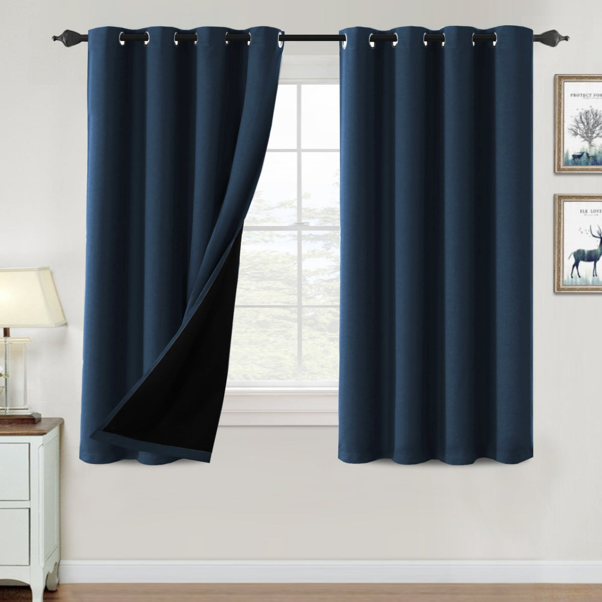 ?special discount?100% Blackout Thermal Insulated Blackout Curtains for Bedroom
