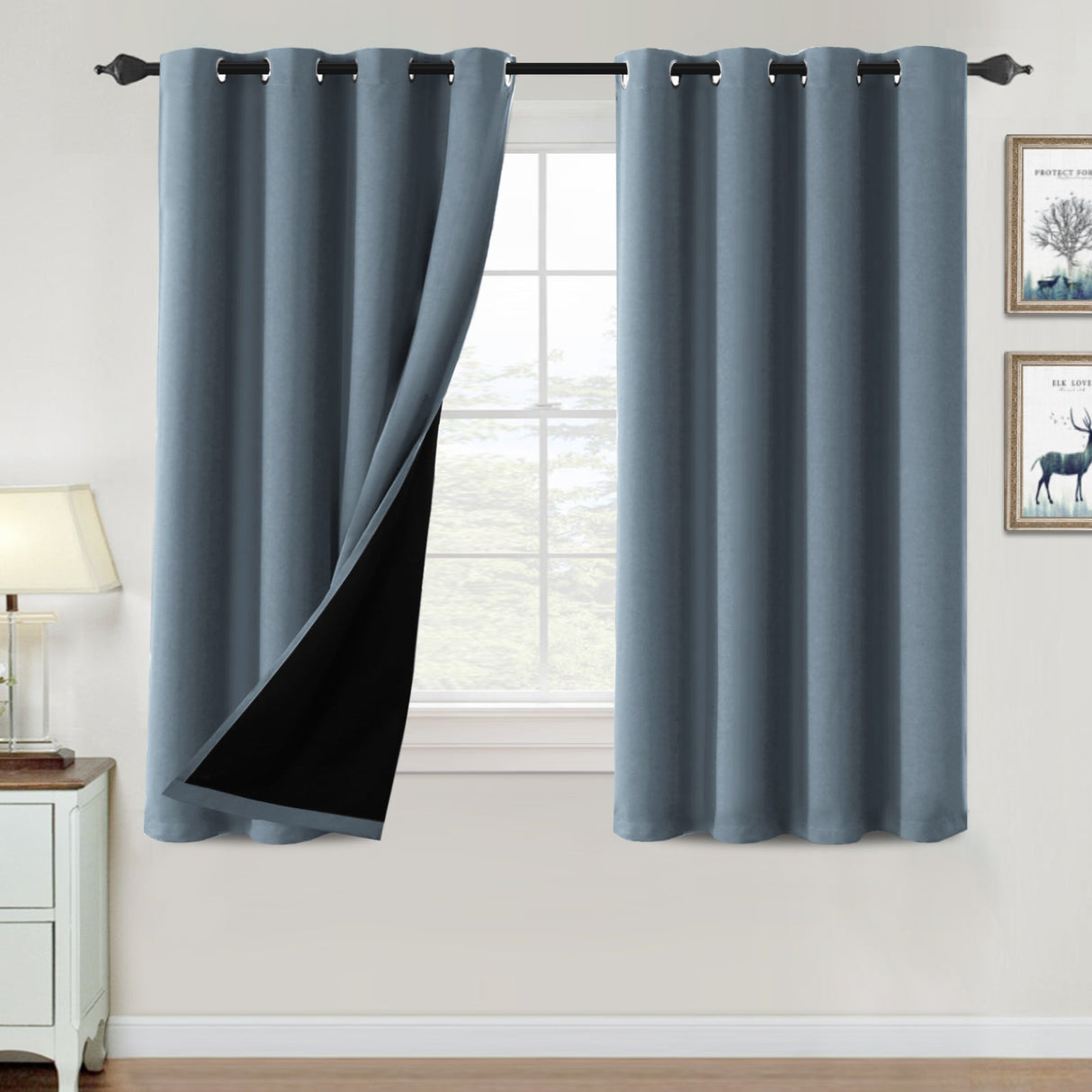 ?special discount?100% Blackout Thermal Insulated Blackout Curtains for Bedroom