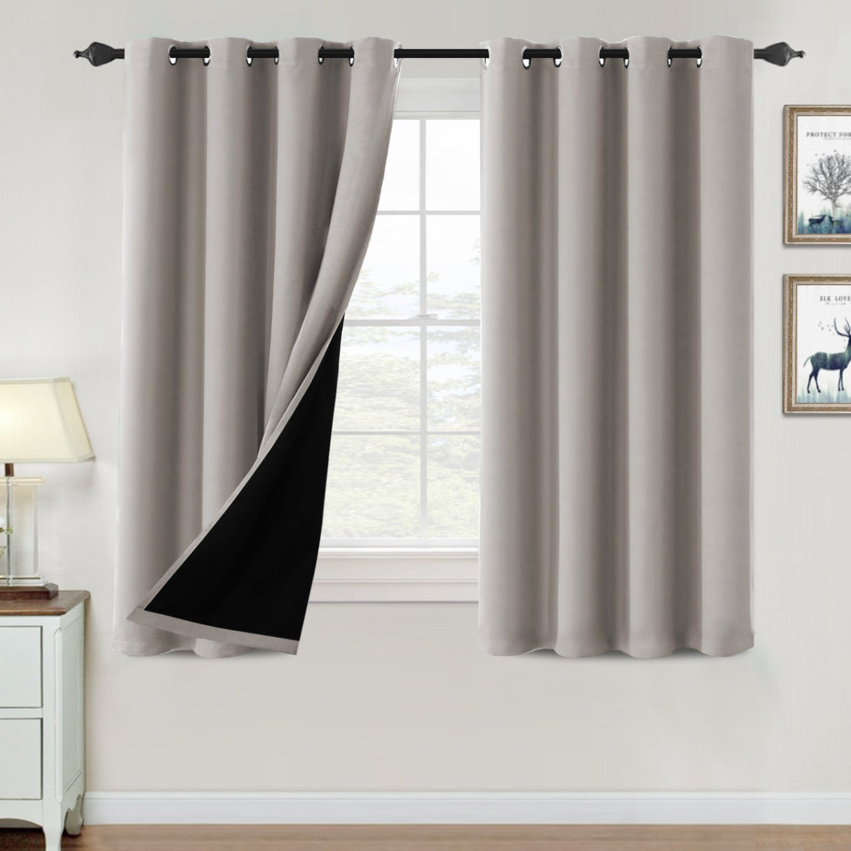 ?special discount?100% Blackout Thermal Insulated Blackout Curtains for Bedroom