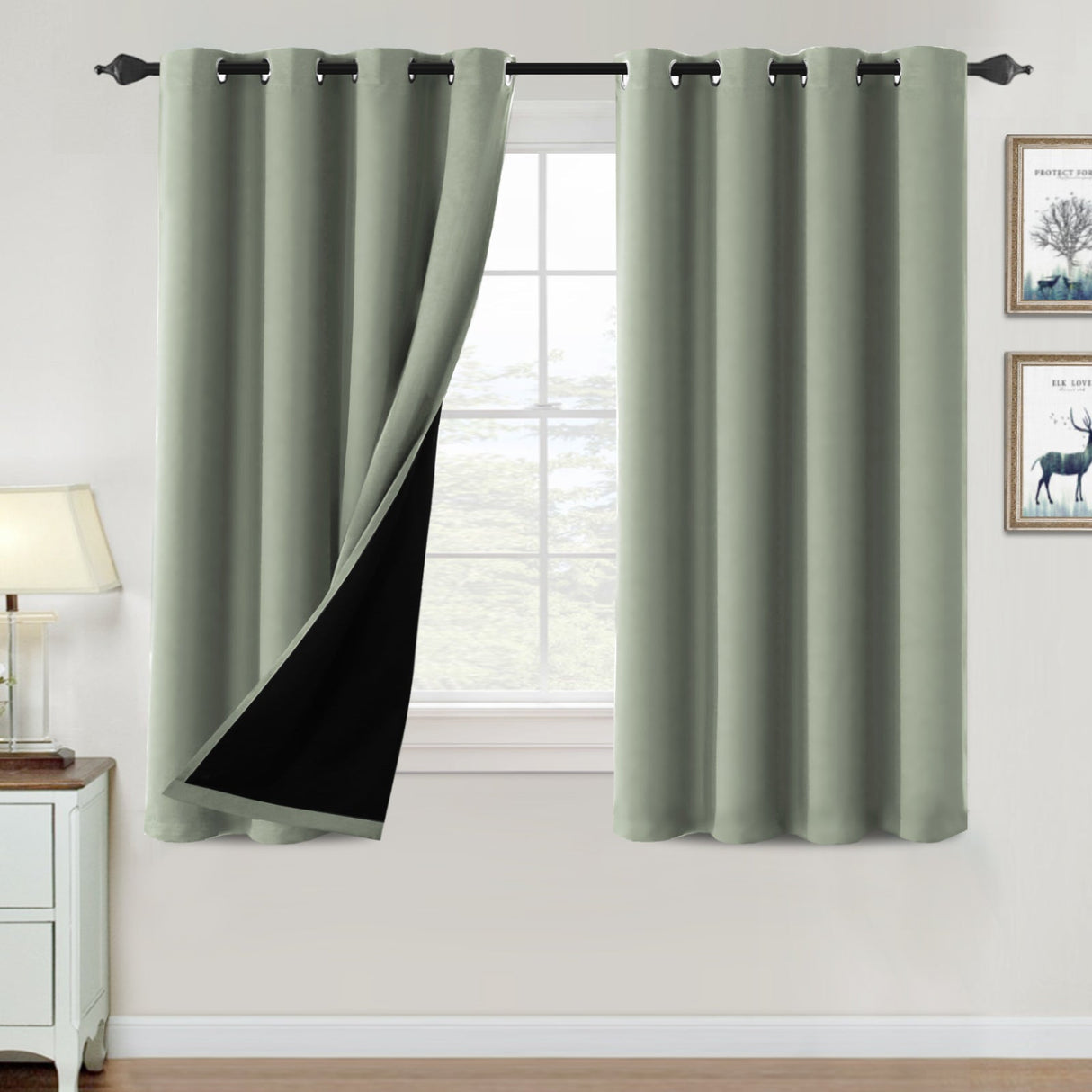 ?special discount?100% Blackout Thermal Insulated Blackout Curtains for Bedroom