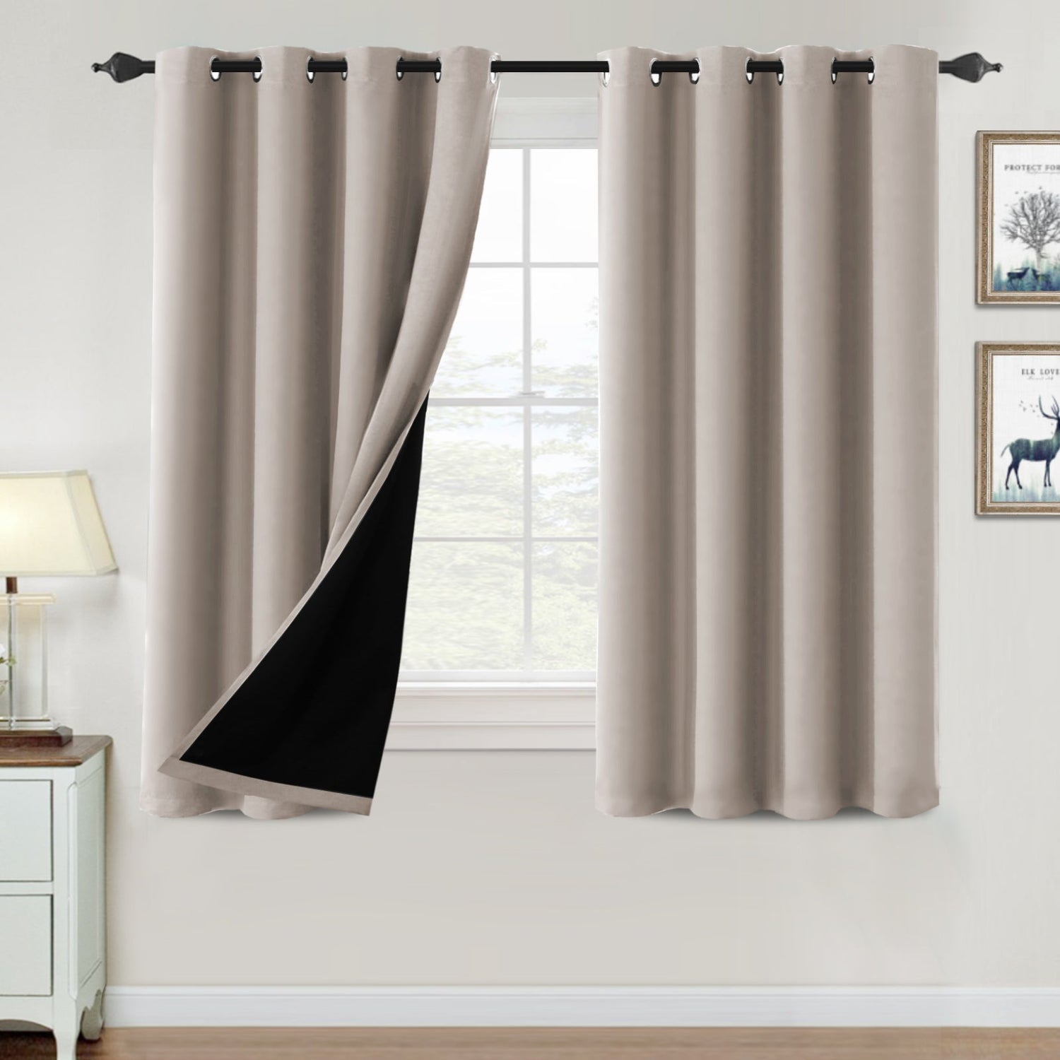 ?special discount?100% Blackout Thermal Insulated Blackout Curtains for Bedroom