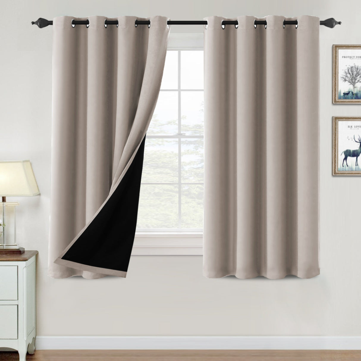 ?special discount?100% Blackout Thermal Insulated Blackout Curtains for Bedroom