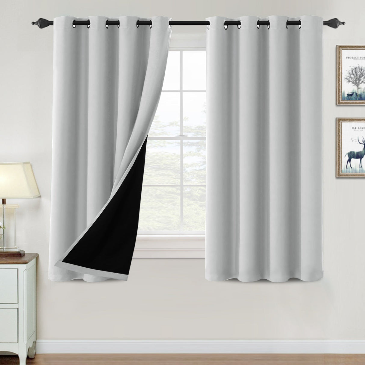?special discount?100% Blackout Thermal Insulated Blackout Curtains for Bedroom