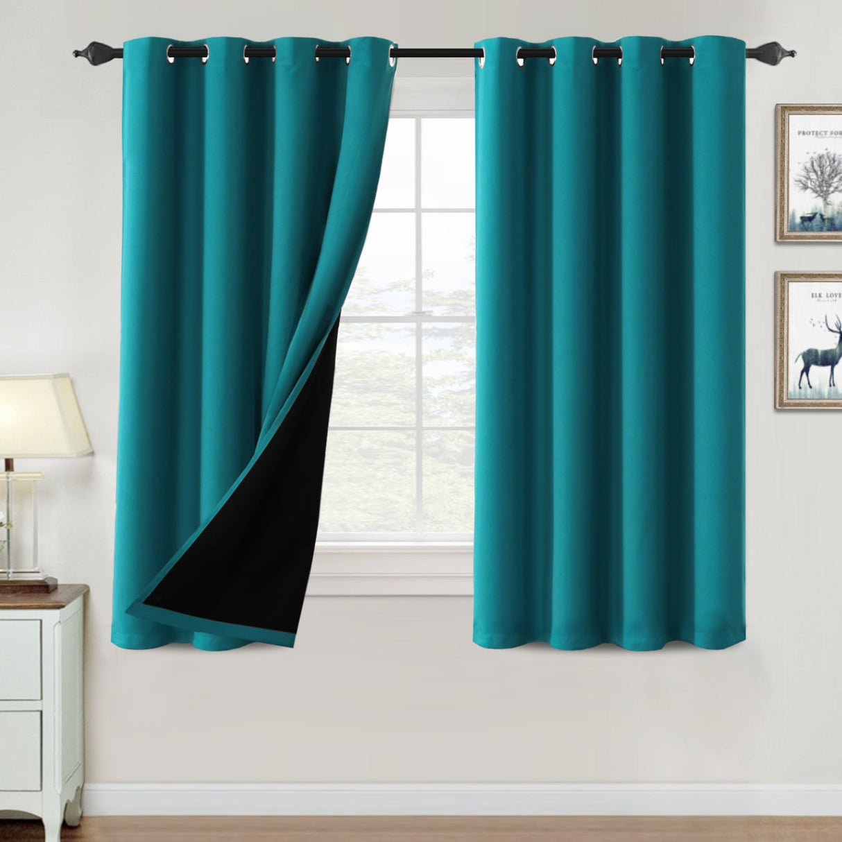 ?special discount?100% Blackout Thermal Insulated Blackout Curtains for Bedroom