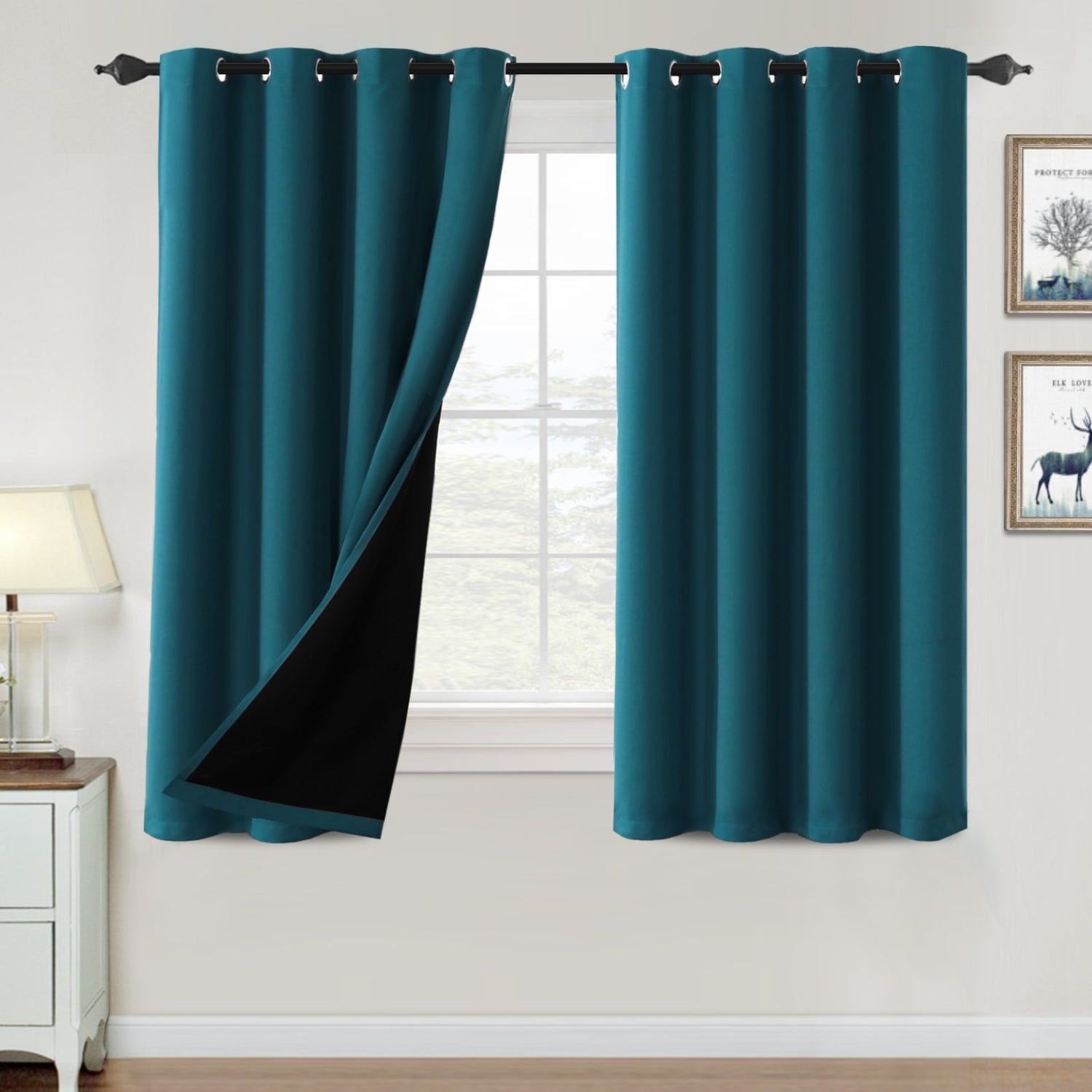 ?special discount?100% Blackout Thermal Insulated Blackout Curtains for Bedroom