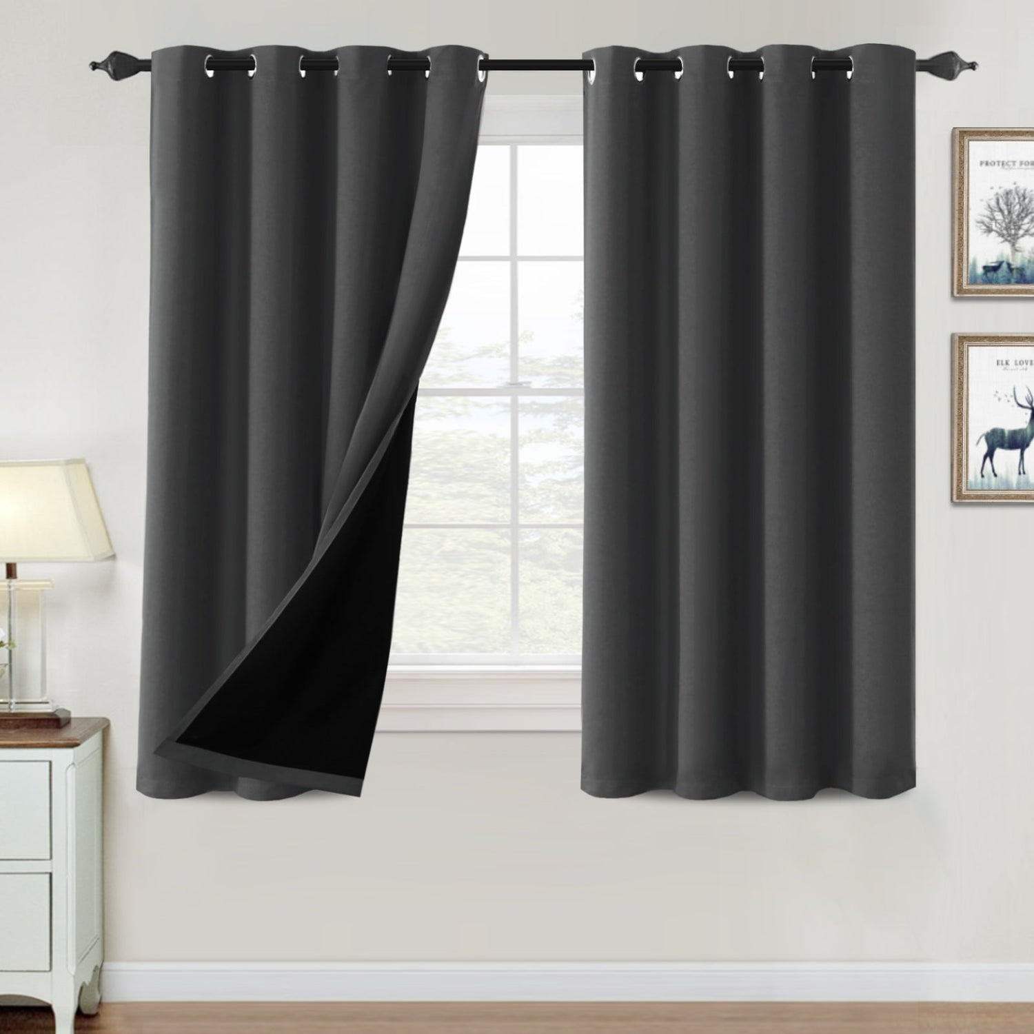 ?special discount?100% Blackout Thermal Insulated Blackout Curtains for Bedroom